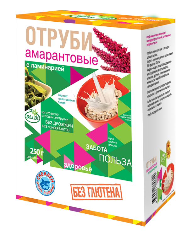 Отруби амарантовые с ламинарией 250г 2 штуки