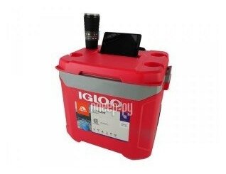 Автохолодильник IGLOO Latitude 60 QT Roller, красный и серебристый