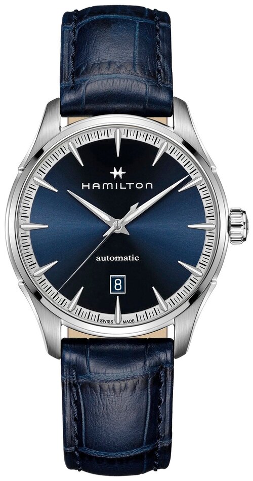 Наручные часы Hamilton Jazzmaster H32475640, синий, серебряный