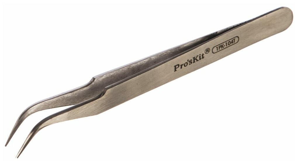 фото Пинцет изогнутый антимагнитный Proskit 1PK-104T (110 мм.)