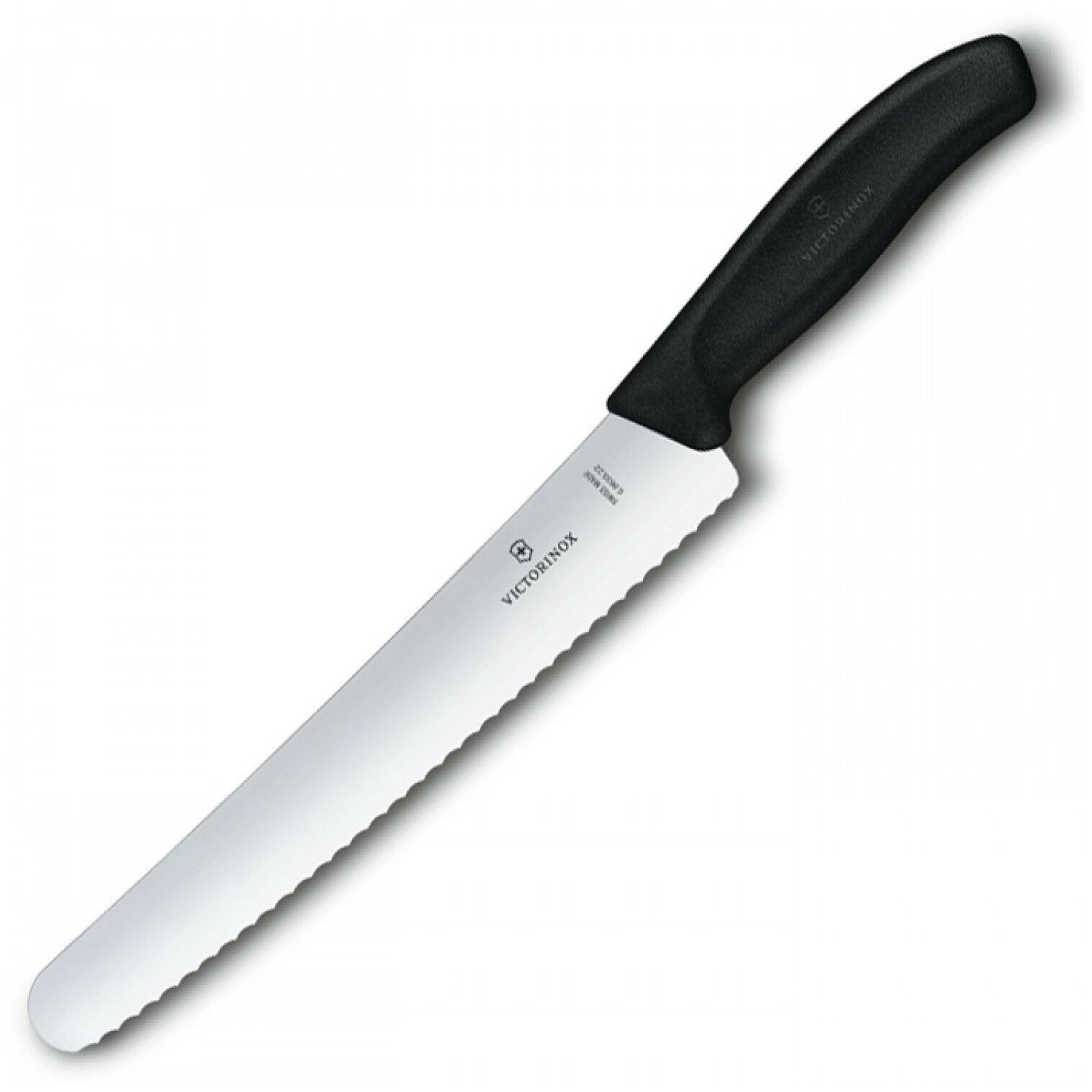 Нож кухонный Victorinox Swiss Classic (6.8633.22B) стальной для хлеба лезв.220мм серрейт. заточка че - фото №3