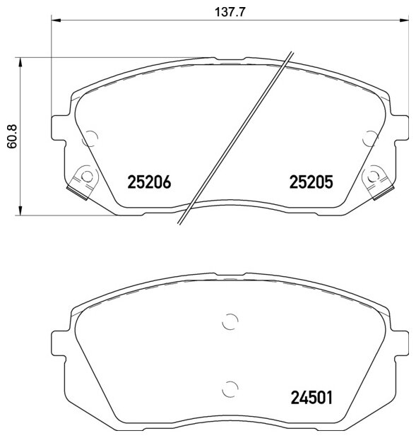 Дисковые тормозные колодки передние NISSHINBO NP6034 (4 шт.)