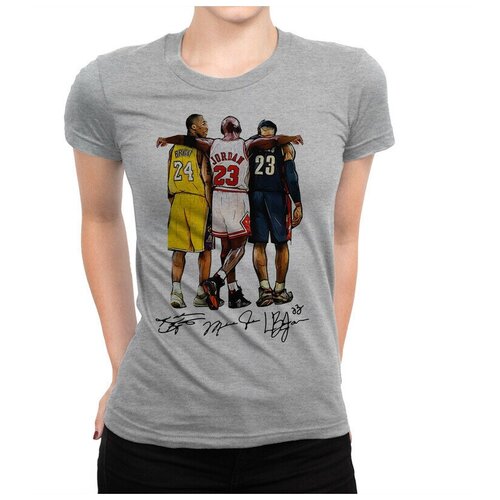 фото Футболка dreamshirts легенды баскетбола женская серая 3xl dream shirts