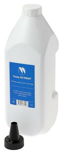 Тонер NV Print NV-HP LJ 1010 (1кг) для LaserJet 1000w/1200/1300/M1005/1010/1012/1015/1020/1022/M1319/3015/3020/3030/3050/3050/1160/1320/3390/3392