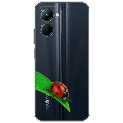 Силиконовый чехол на Realme C33 / Реалми С33 На счастье, прозрачный силиконовый чехол на realme c2 реалми с2 на счастье прозрачный