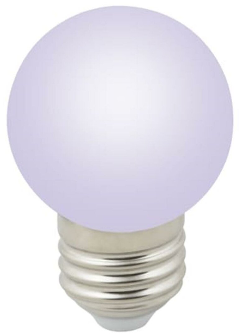 Лампа светодиодная Volpe E27 220 В 1 Вт шар белый 80 лм RGB свет