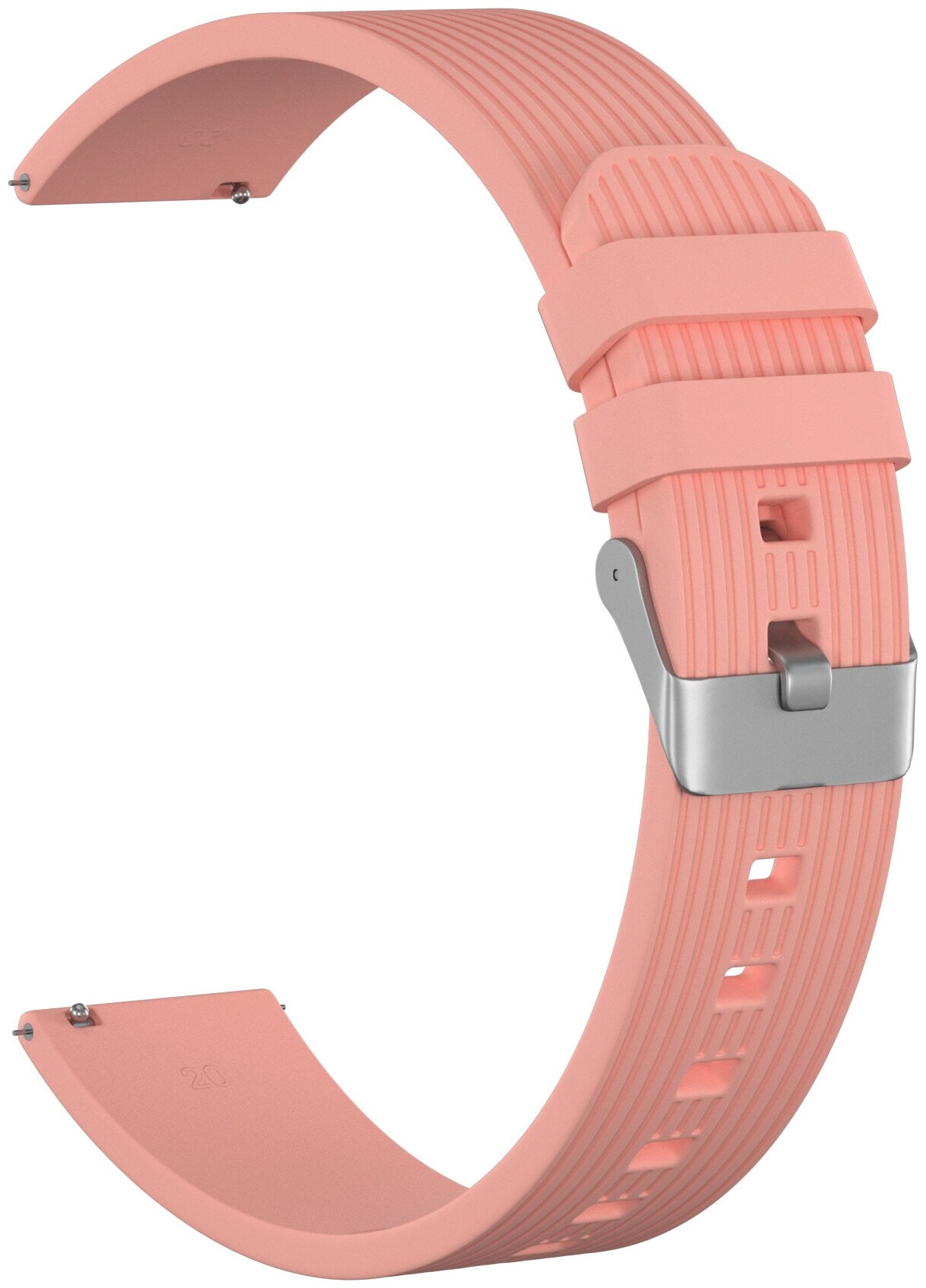 Ремешок силиконовый GSMIN Italian Collection 20 для Samsung Galaxy Watch3 41мм (Розовый)