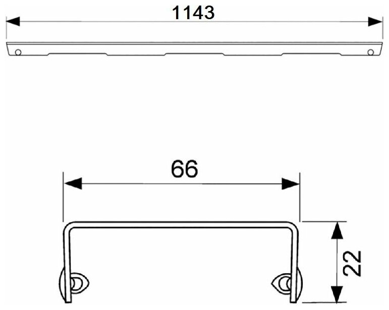 Решетка Tece TECEdrainline Royal 120 см матовая - фото №9