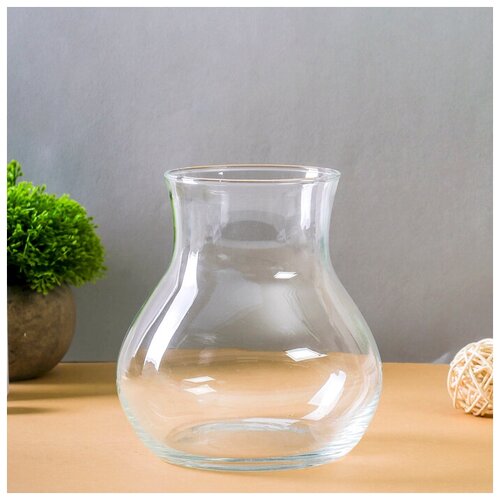 Ваза Виталина-3 d=9см, H=15,5х14 см, V=1,2л 1595 прозрачная ваза керамика патриция h 18 см d 7 5 см серый
