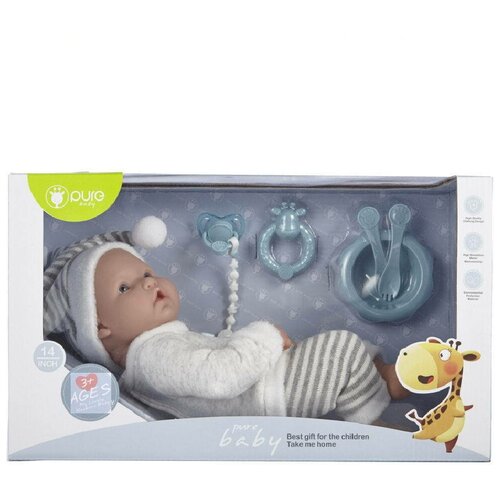 фото Пупс junfa toys pure baby, 35 см, wj-b9973 белый