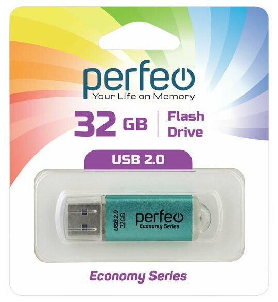 USB флешка Perfeo USB 32GB E01 Green ES