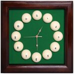 Часы Fortuna Бильярд SR4666 коричневые 44x44см - изображение