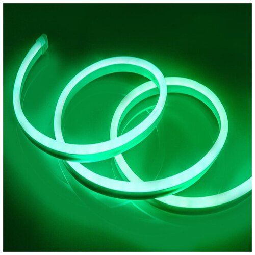 Неоновая светодиодная лента DLED 3м, 5х12мм, 12V DC, 120 LED/m, IP 67, гибкий неон, зеленый