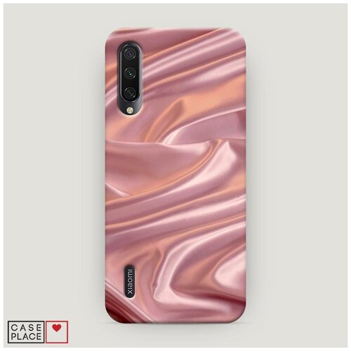фото Чехол пластиковый xiaomi mi a3 текстура розовый шелк case place