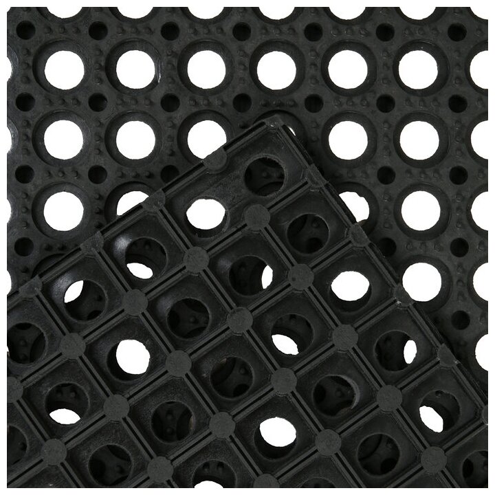 Коврик ячеистый грязесборный 100×150×1,6 см, цвет чёрный - фотография № 3