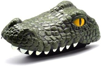 Катер HK Industries 2 в 1 крокодил MX-0028, 27 см, зеленый/серый