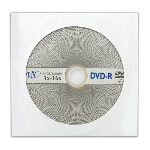 Диск DVD-R VS, 4,7 Gb, 16x, бумажный конверт