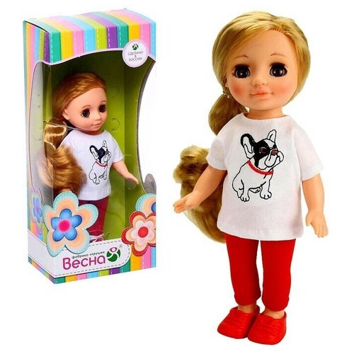 Кукла Ася с бульдожкой, 28 см