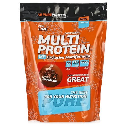 Протеин Pure Protein Multi Protein, 1000 гр., двойной шоколад aminocarnit multi protein 900 гр шоколад