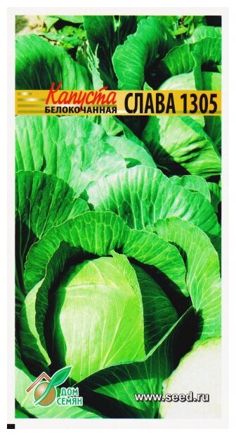 Капуста белокочанная Слава 1305 160 семян