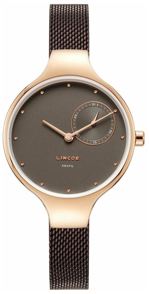 Наручные часы LINCOR, коричневый, золотой