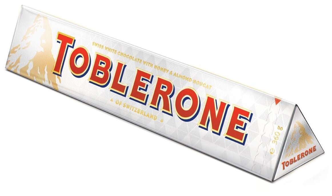 Шоколад Toblerone белый с медово-миндальной нугой, 360 г