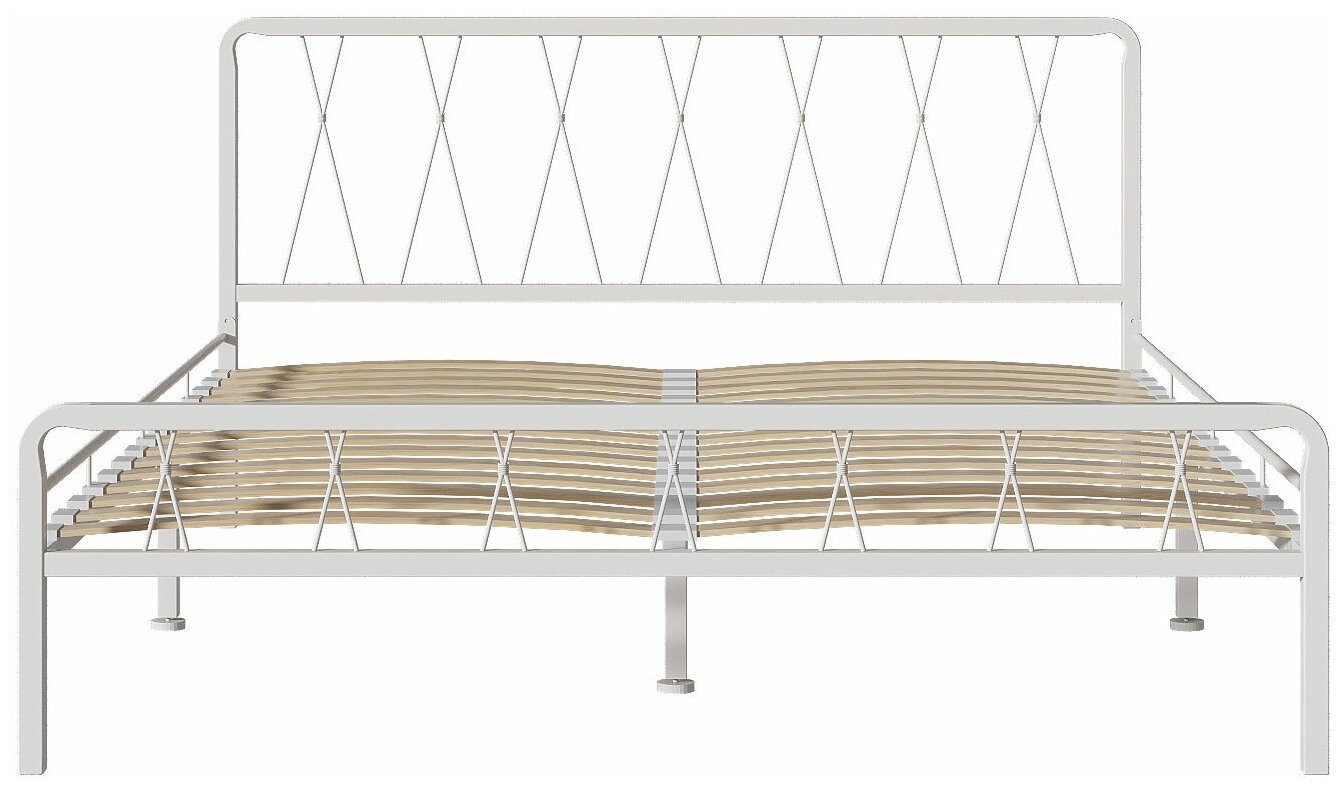 Кровать Форвард-мебель Камилла Белый, металл 140х200 см - фотография № 3