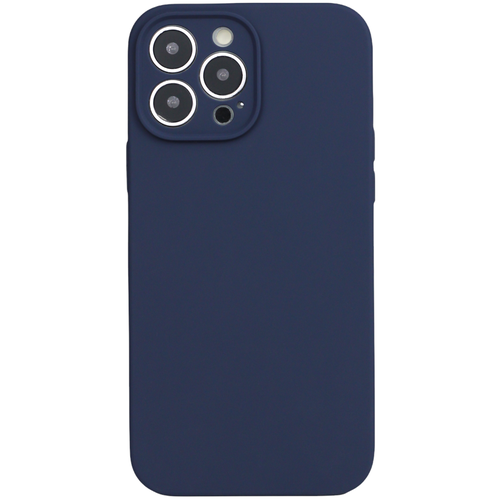 Чехол силиконовый c защитой камеры для iPhone 13 Pro Max / на Айфон 13 Про Макс Темно-синий