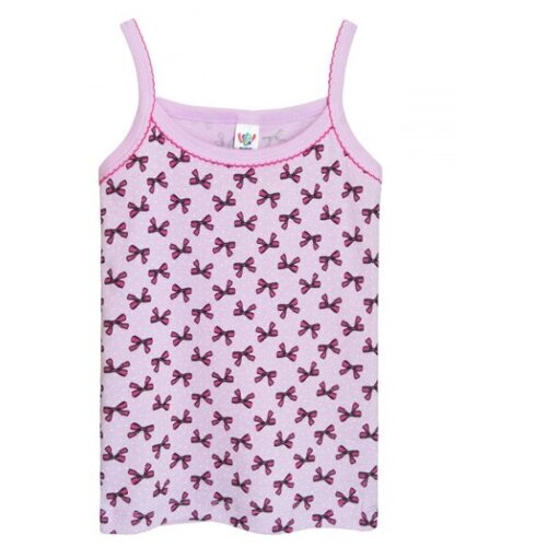 фото Майка для девочки let's go 86 мятный/малиновый