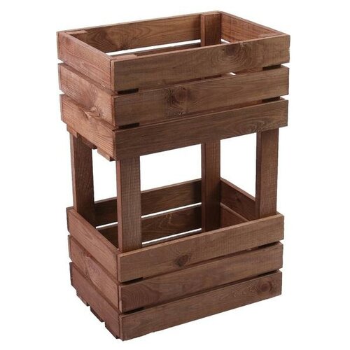 Ящик для овощей, 30 × 40 × 60 см, деревянный, двухуровневый