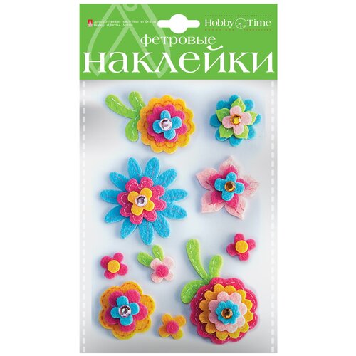 Декоративные наклейки из фетра Цветы. Лето декоративные наклейки из фетра набор 15 цветы 4 вида