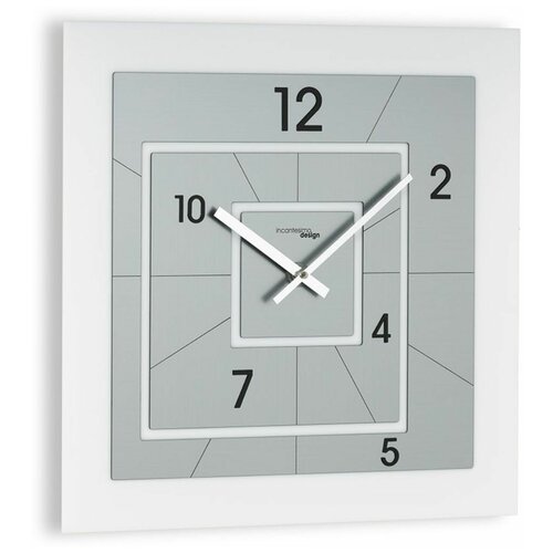 фото Итальянские настенные часы. модель nexus. цвет: белый/титан incantesimo design