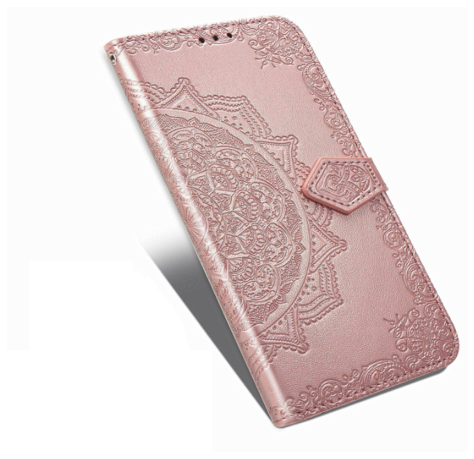 Чехол-книжка MyPads для Oppo Reno 5 розовый с красивыми загадочными узорами женский детский прикольный необычный