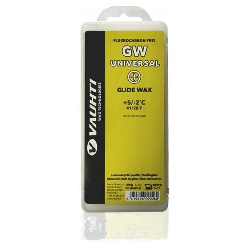 Мазь скольжения VAUHTI GW UNIVERSAL PLUS +5⁰C/-2⁰C 180 гр GWUP180 мазь скольжения vauhti gw universal plus 5 2 180 гр