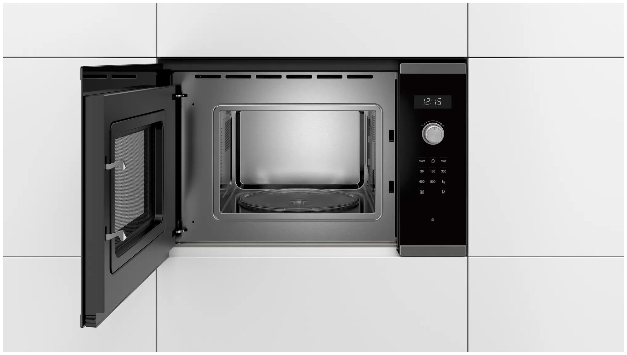 Микроволновая печь встраиваемая Bosch BFL524MS0, черный - фотография № 3