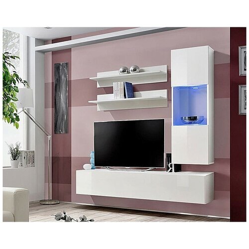 Модульная гостиная Лана 3.1 МДФ (белая)