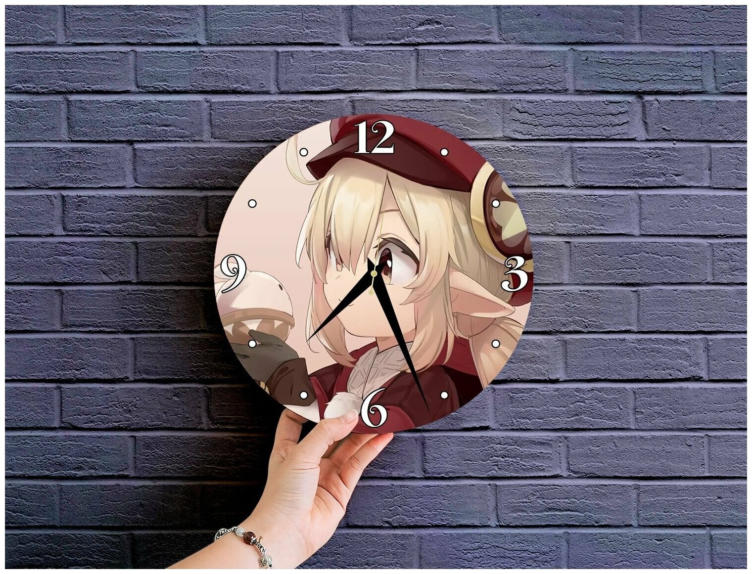 Настенные часы Кли Геншин Импакт Klee Genshin Impact 30см