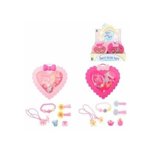 набор чая curtis sweet heart collection 51 г Комплект игрушек-украшений 1 TOY, розовый