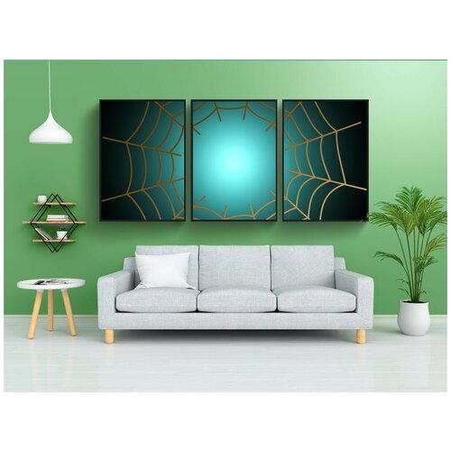 фото Набор модулных постеров для интерьера "web, паутина, сети" 60x90 см. в тубусе, без рамки lotsprints