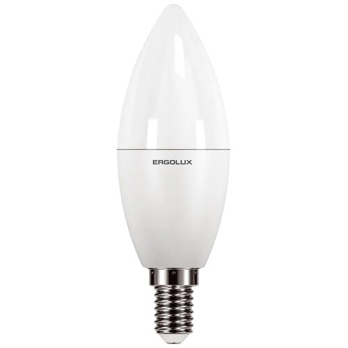 LED лампа свеча 9Вт Е14 4500К(холодный cвет) - LED-C35-9W-E14-4K (Ergolux) (код 13168)