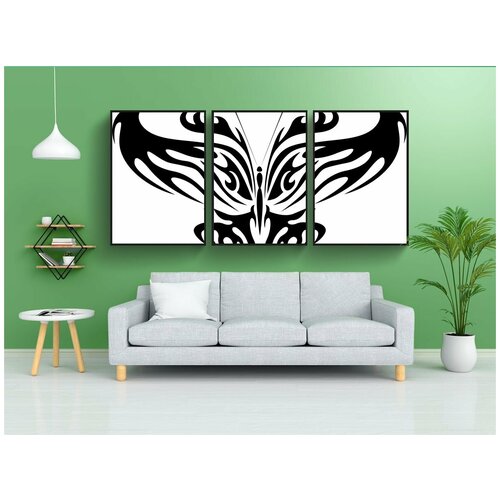 фото Набор модулных постеров для интерьера "аннотация, животное, чернить" 60x90 см. в тубусе, без рамки lotsprints