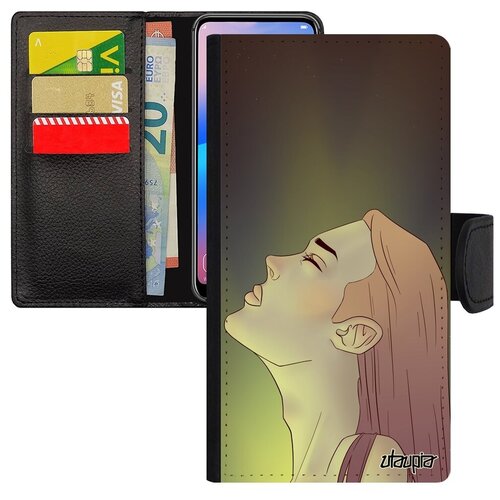 фото Необычный чехол-книжка на мобильный // xiaomi mi 8 // "надежда" предвкушение аниме, utaupia, цветной