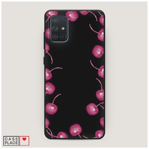 фото Чехол силиконовый матовый samsung galaxy a71 рамка из вишни case place