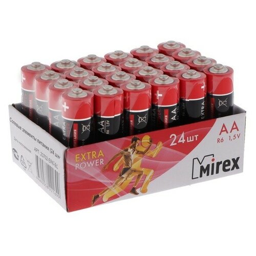 Батарейка солевая Mirex, AA, R6-24BOX, 1.5В, набор 24 шт.