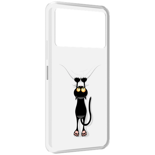 Чехол MyPads Висячий-кот для Infinix NOTE 12 VIP (X672) задняя-панель-накладка-бампер