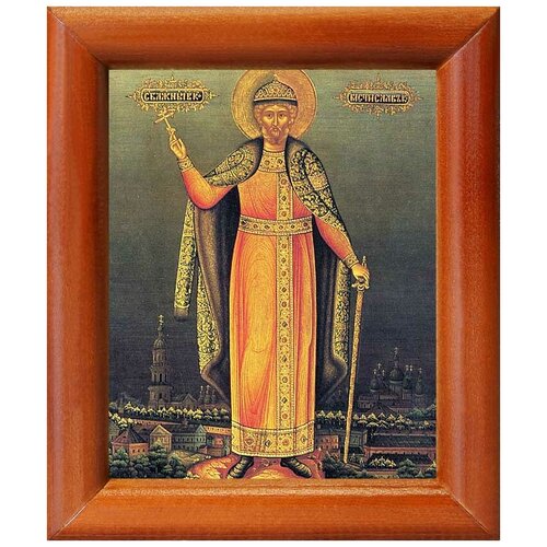 Благоверный князь Мстислав Храбрый, икона в рамке 8*9,5 см икона мстислав новгородский храбрый размер 14 х 19 см