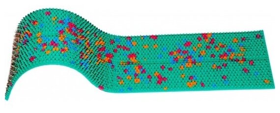 Массажный коврик ляпко аппликатор «Двойной» (шаг игл 5,8 мм, размер 105 х 460 мм) зеленый - фотография № 2