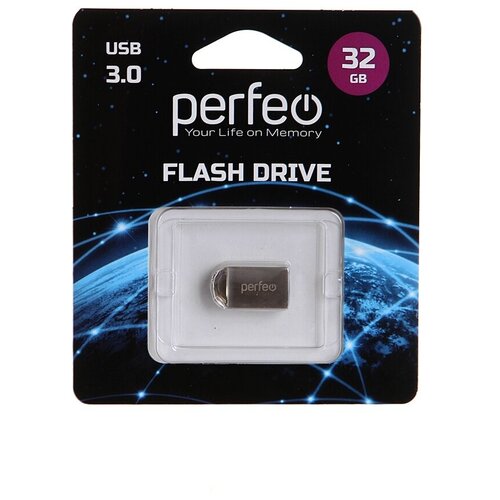 USB Flash Drive 32Gb - Perfeo USB 3.0 M11 Metal Series PF-M11MS032 usb flash drive 256gb perfeo m11 metal series pf m11ms256