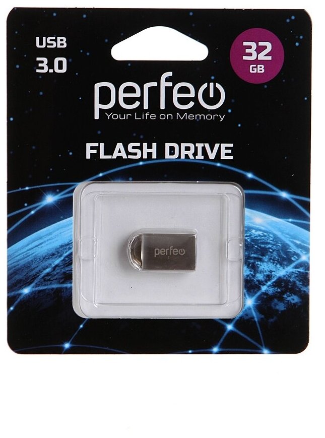 USB Flash Drive 32Gb - Perfeo USB 3.0 M11 Metal Series PF-M11MS032