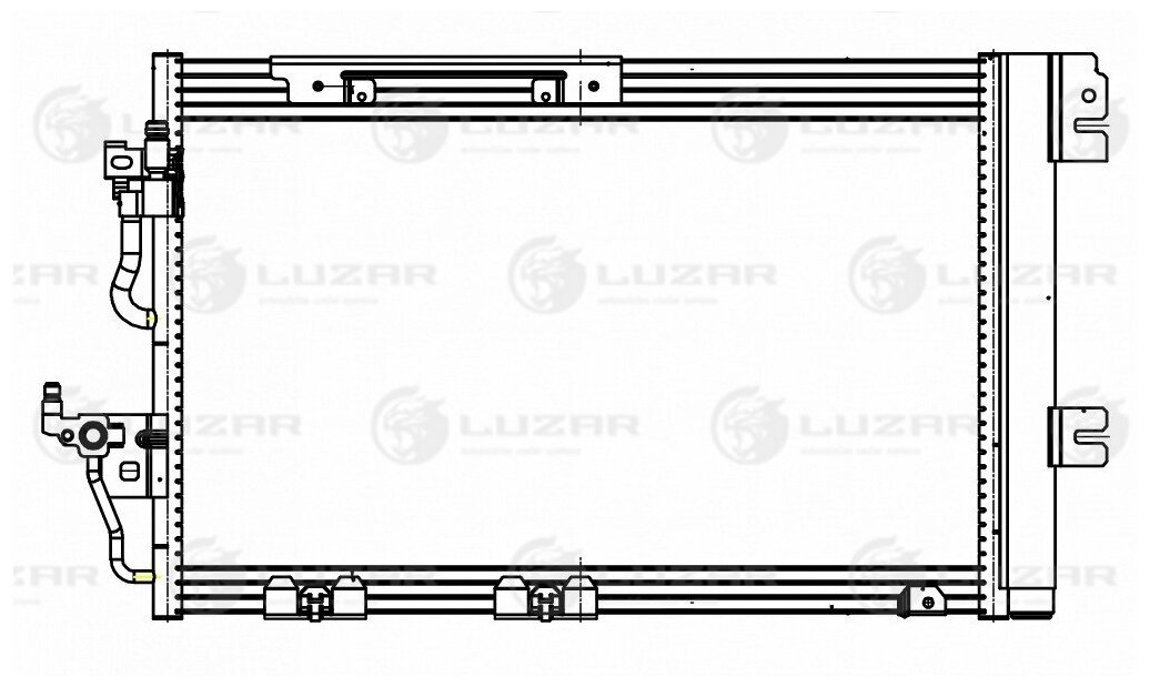 Радиатор кондиционера Opel Astra H (04-)/Zafira B (05-) 1.6i/1.8i М/А (LRAC 21165)